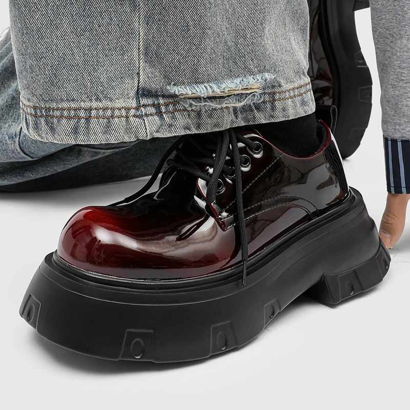 

Men's casual thick soled shoes Leisure retro trend style Party or work Outdoor fashion street thick soled shoes 38-46 Derby