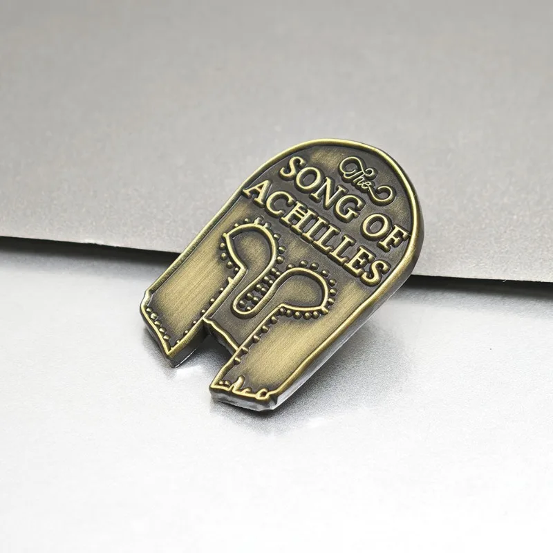The Song of Achilles Enamel Pin Ancient Greek Helmet Brooch Badge Book Lover Backpack Lapel Pin Bookish Gift