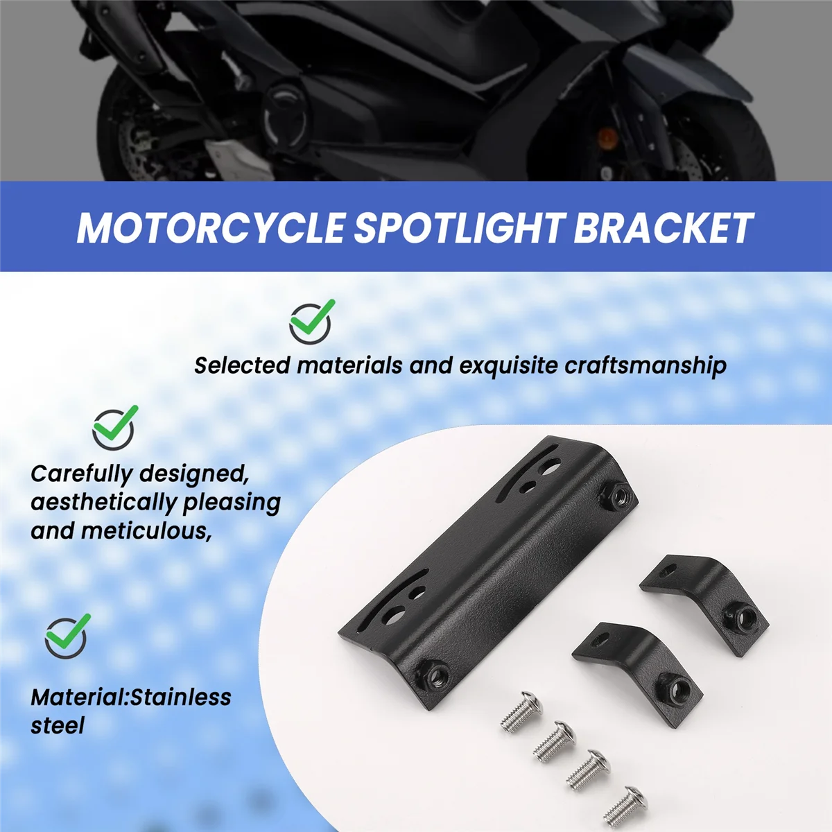 

T48C_Motorcycle Spotlight Bracket Holder Light Mount for Yamaha TMAX560 Tech Max TMAX 560 2022 2023