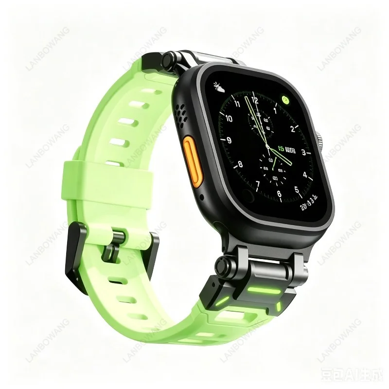 Luminous Fluororubber Watch Strap Sweat Breathable Sport Band For Apple Watch Ultra 3 Series 11 S10 SE2 SE3 SE4 SE5