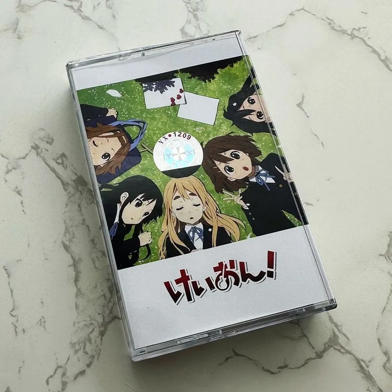 Anime K-ON Music Tape Akiyama Mio Hirasawa Yui Cosplay Soundtracks Box Cassettes Car Walkman Tape Party Music Collection Prop