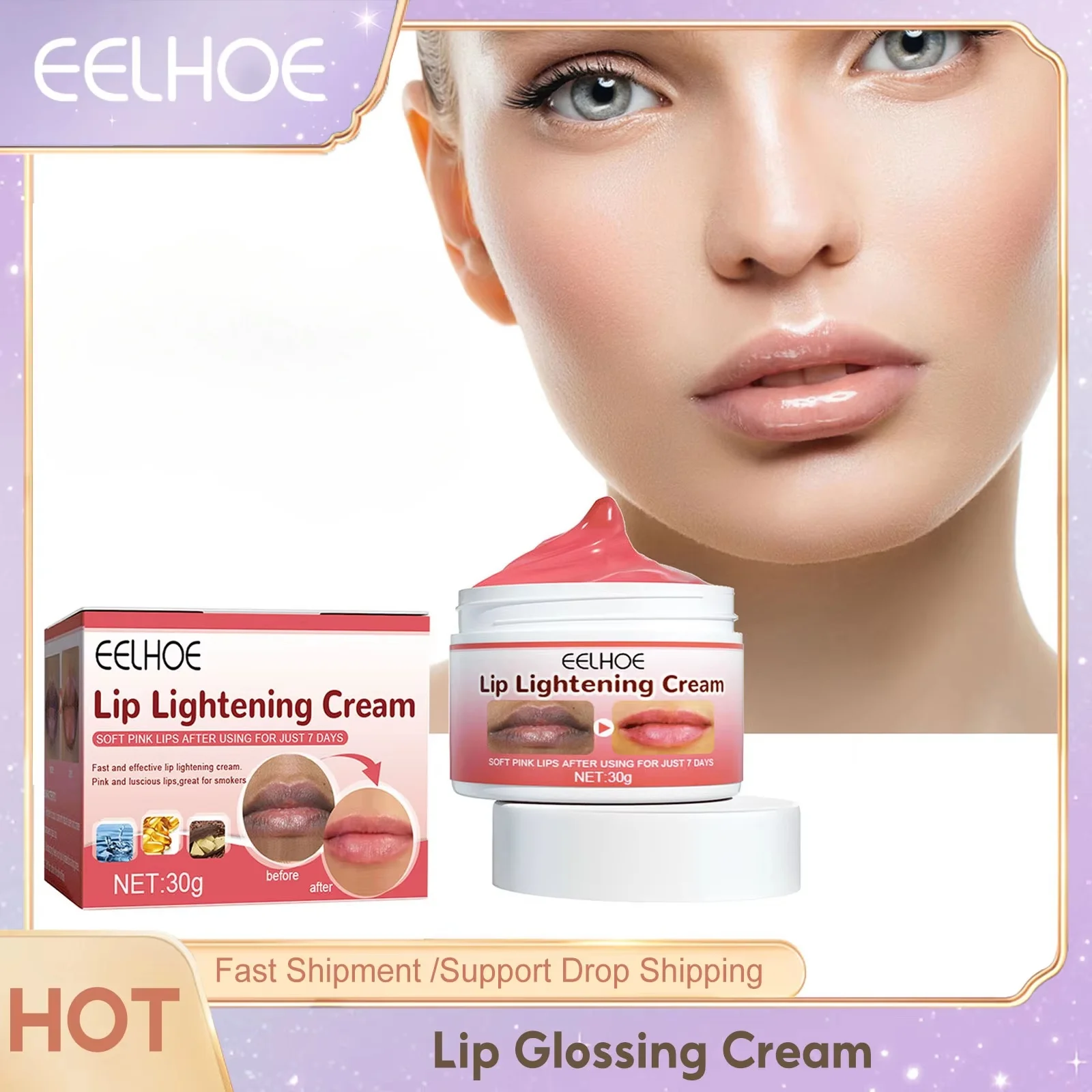 

Lip Lightening Cream Remove Dark Dead Skin Removal Anti Peeling Chapped Repairing Moisture Hydration Fade Lines Scrub Lip Balm