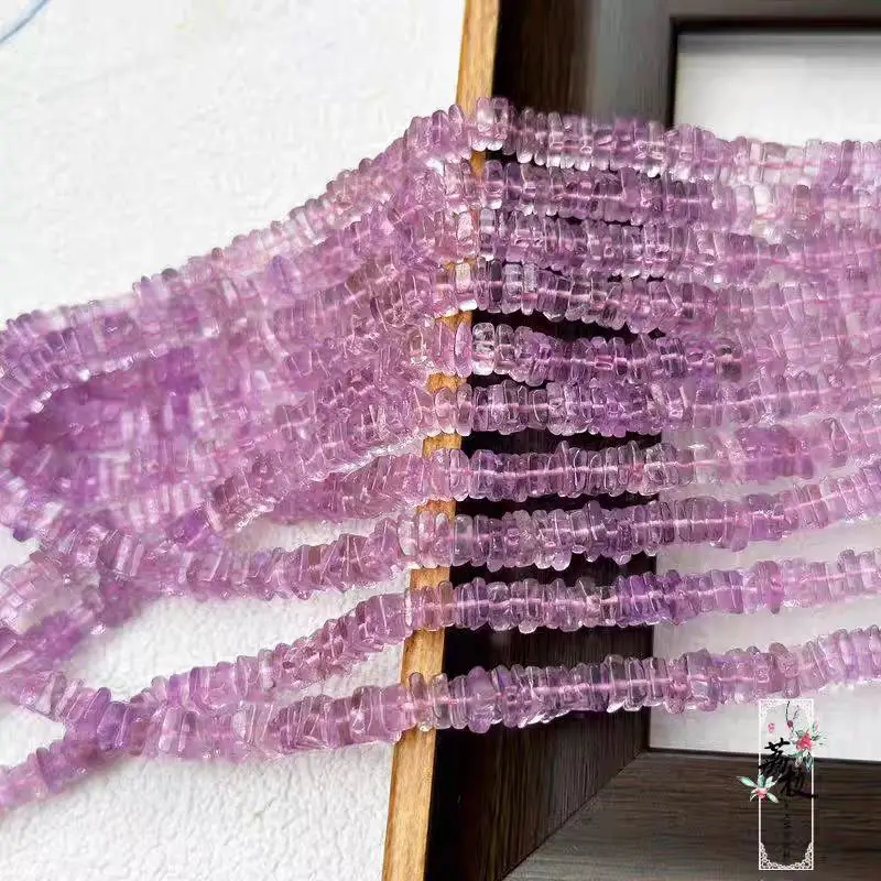 

AAAAA Аметист фиолетовый квадрат Roundelle 4-5 мм 38 см свободные бусины для самостоятельного изготовления ювелирных изделий