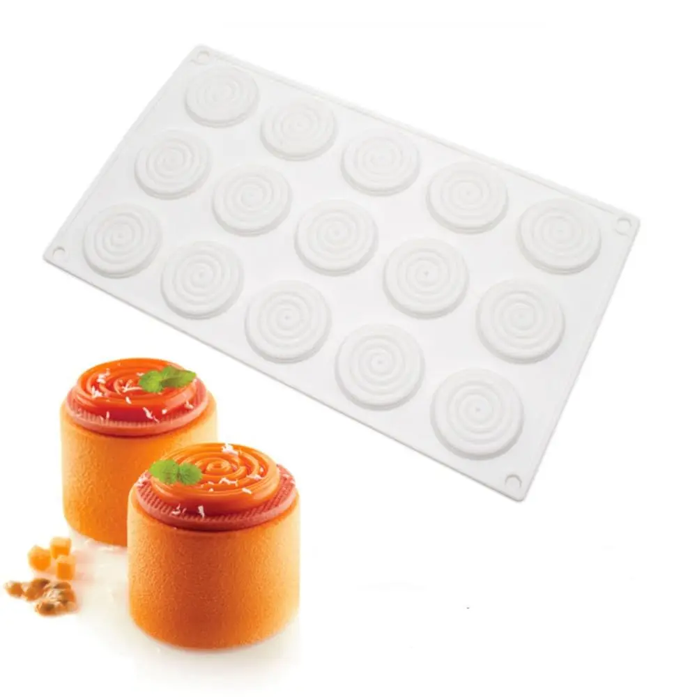 Spiral Silicone Molds for Baking Mousse Cake,Baking for French Dessert Pastry Chocolate Cupcake Ice Cream Cake Decoration Mold