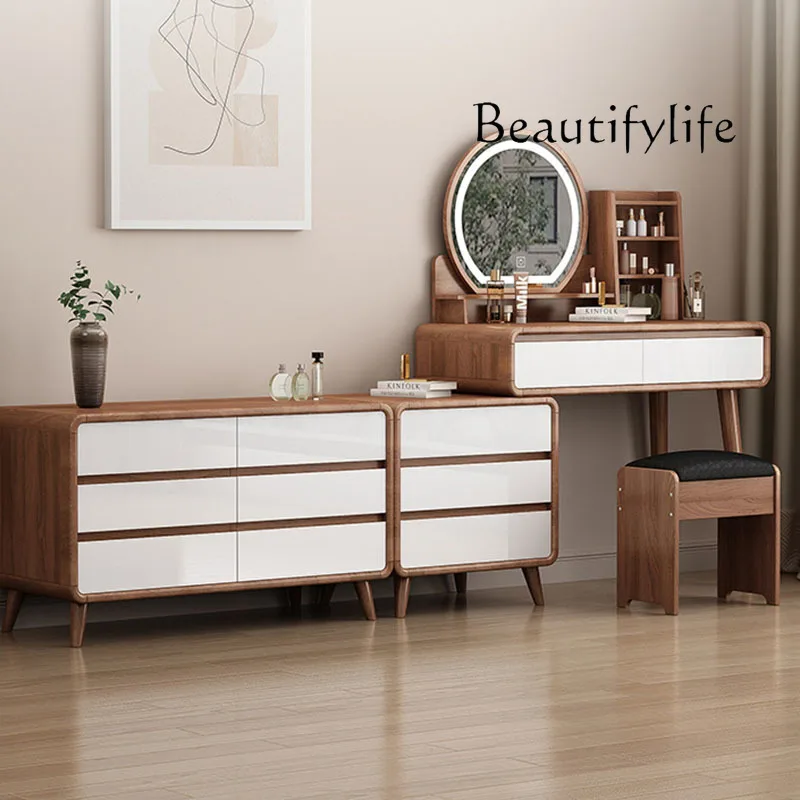 SM Service Dresser Drawer Vanity Desk Storage Organizer Bedroom Mirror Children's Dressing Table Korean Vestidores Trendy Furnit