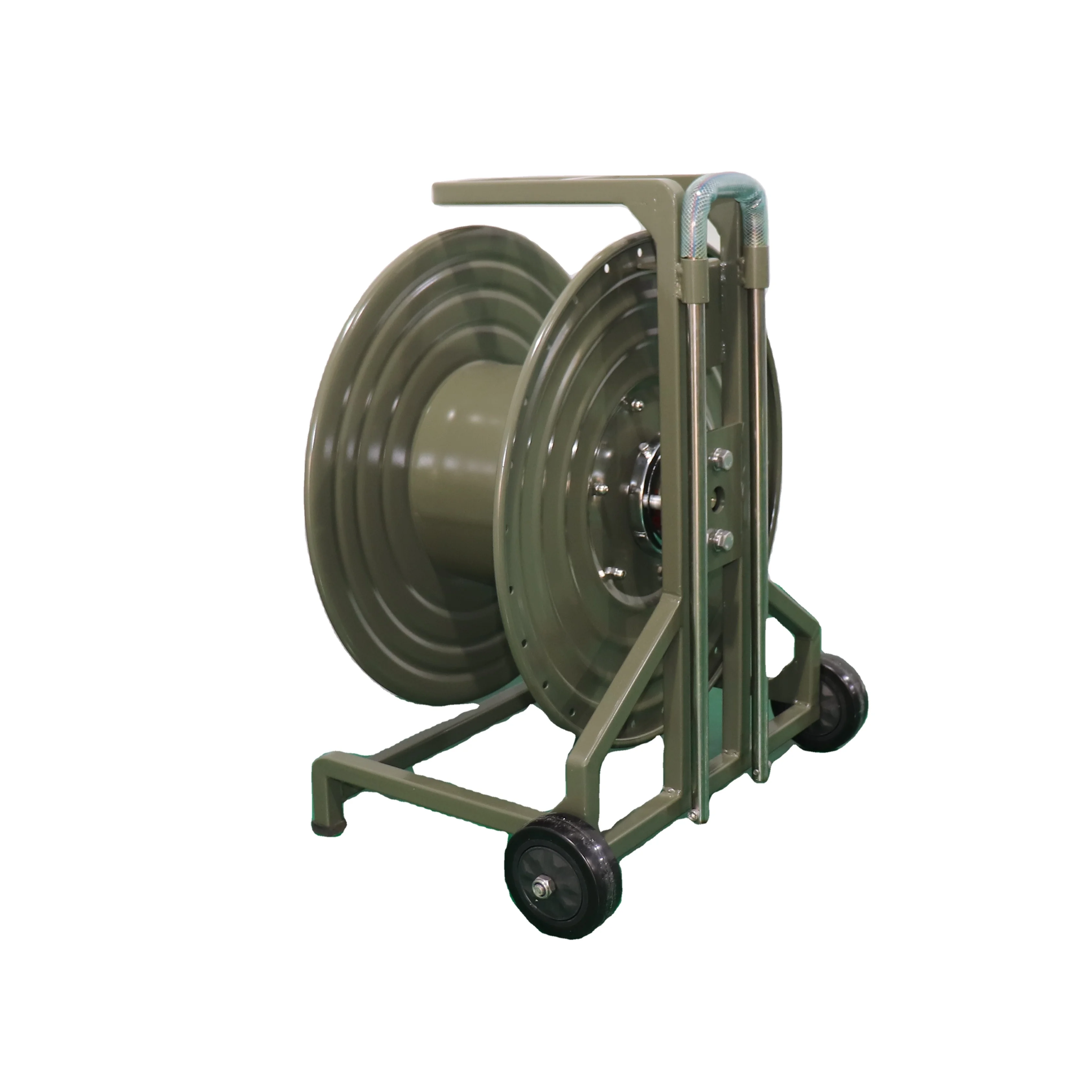 Tactical 500m 1km 2km Single Mode Optical Roll Drum Multi-core Lc Fiber Optic Cable Reel With Trolley