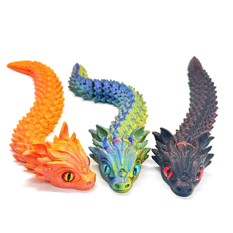

3D печатная модель Viper Loong Dragon, праздничный подарок, декоративная модель, полностью шарнирная подвижная коллекция, скульптура, детские игрушки, поделки