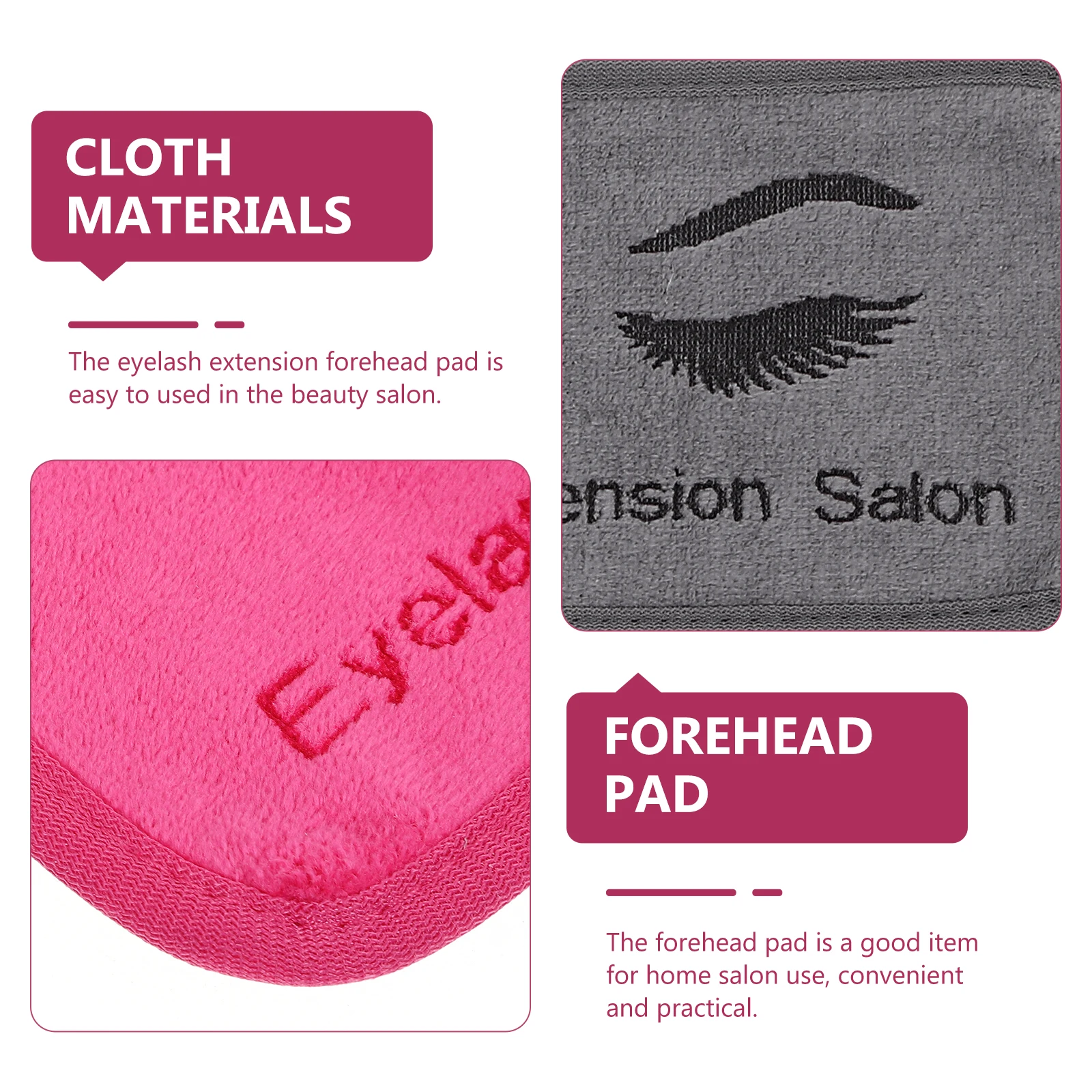 

3 Pcs Eyelash Pad Towel Reusable Forehead Pads Extension DIY Extensions Rectangle