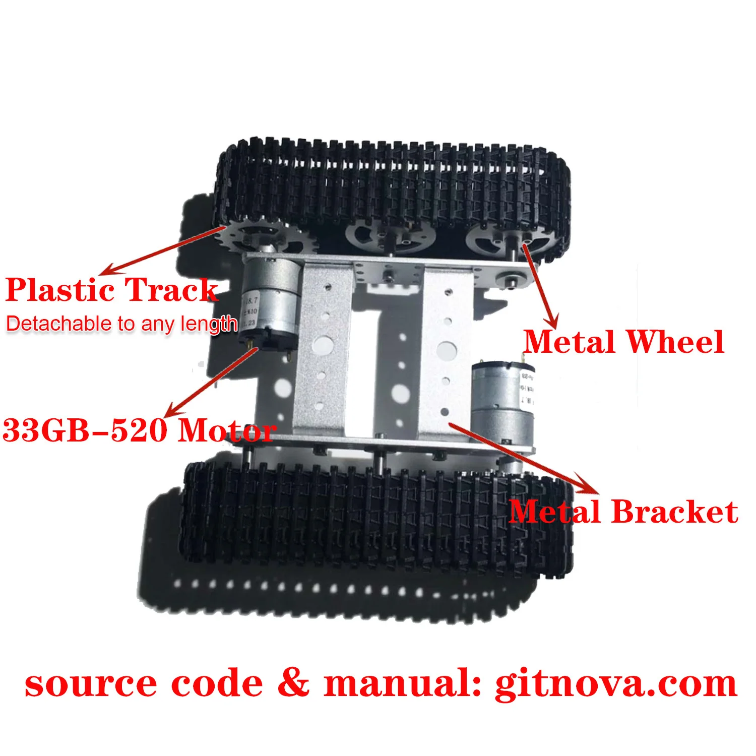 ミニメタル戦車シャーシ,モデルt100,クローラピラーシャーシ,トラック,プラスチック追跡,教育プラットフォーム