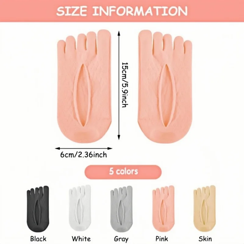 Orthopedic Toe Compression Socks Toe Socks No Show Low Cut Liner Five Finger Socks Toe Separator Sock for Women Men Bunion image 2
