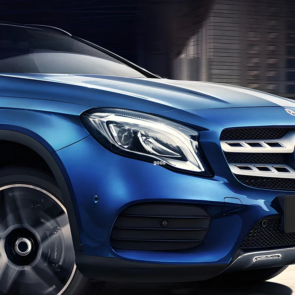 المصابيح الأمامية للسيارات ترقية عالية التكوين الجمعية لبنز Gla W156 X156 2015-2019 LED سيارة إضاءة أمامية العارض عدسة الملحقات