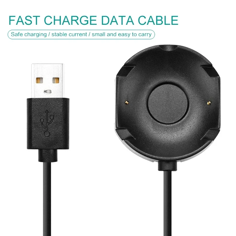 1M USB Charging Cable For Nokia Steel Hr Smart Watch Charger With Non-slip Silicone Base