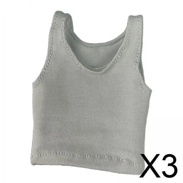 

3x 1/6 Scale Vest for Dolls, Miniature Apparel for 12 Inch Doll Models