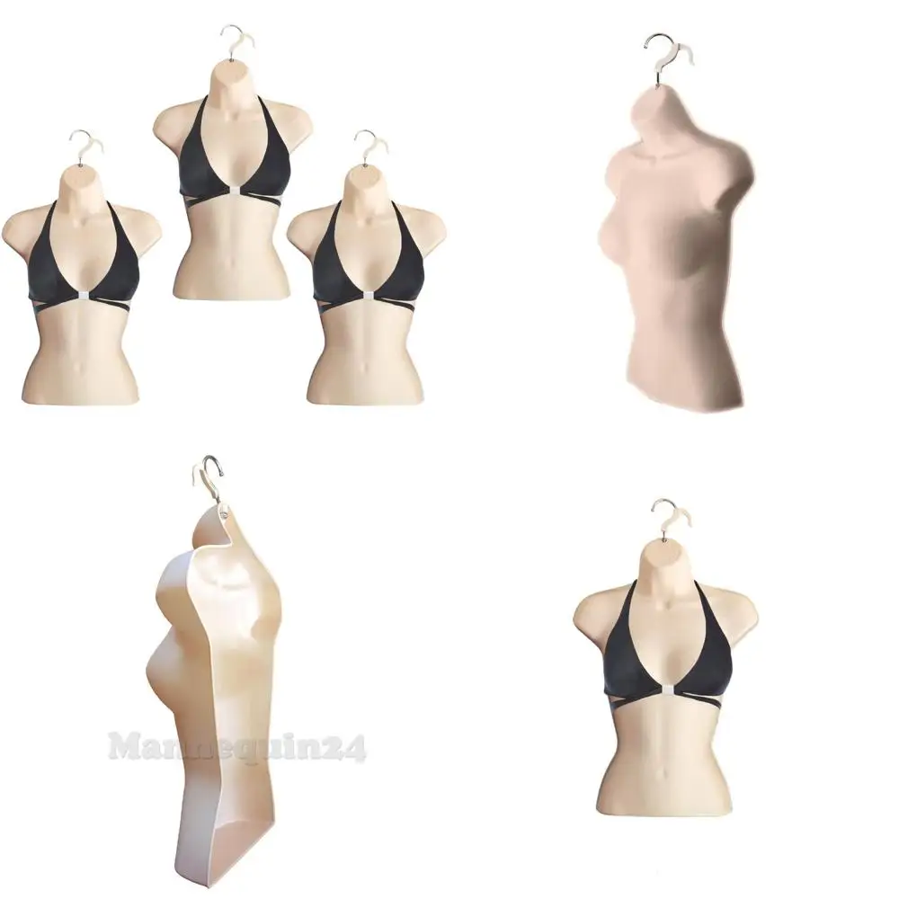 

Stackable Hollow Back Male Mannequin Set, S-M Size, with Hanging Hooks for T-Shirt Display, Countertop, Crate Shows, and Design