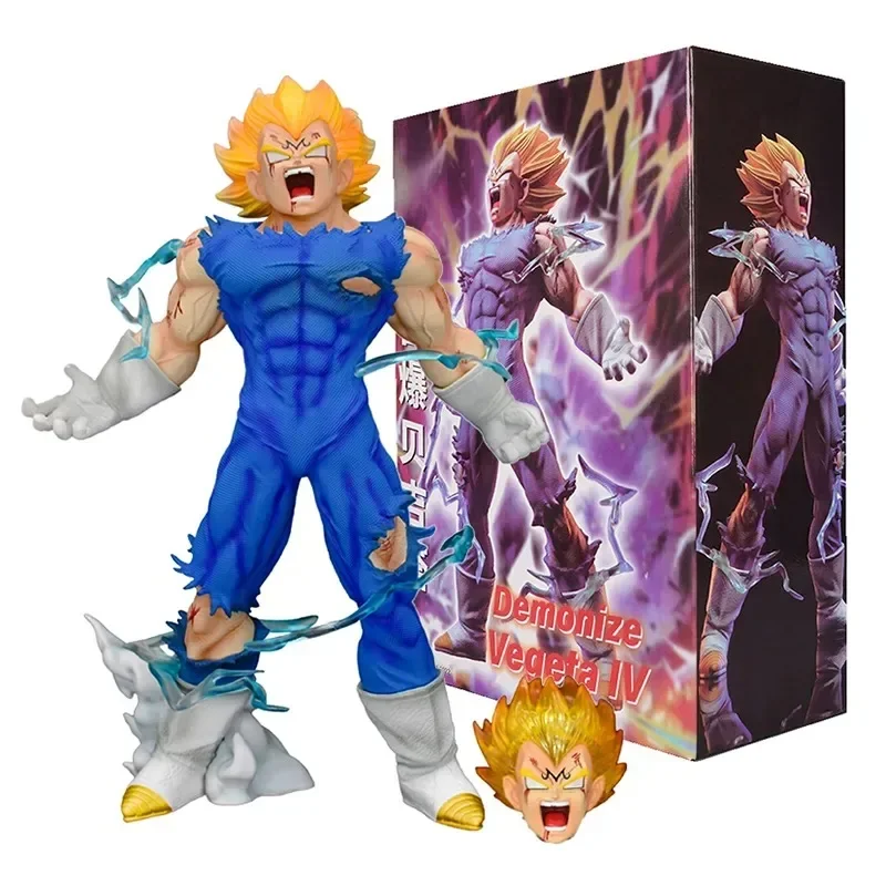 

27cm Anime Dragon Ball Z Self-destruct Majin Vegeta Action Figures PVC Figures Super Saiyan Statue GK Vegeta Figurine Model Toys