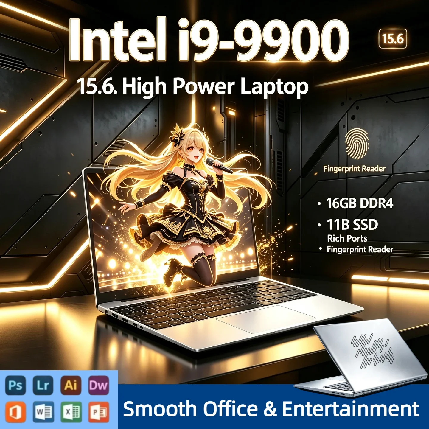 Portátil ultrafino i9 16GB 2TB SSD