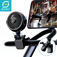 Eary Portable Car Clip on Fan Summer Handheld Gym Cooler Fan 4 Speed Wind 2000mAh Rechargeable Mini Baby Stroller Golf Cart Fan