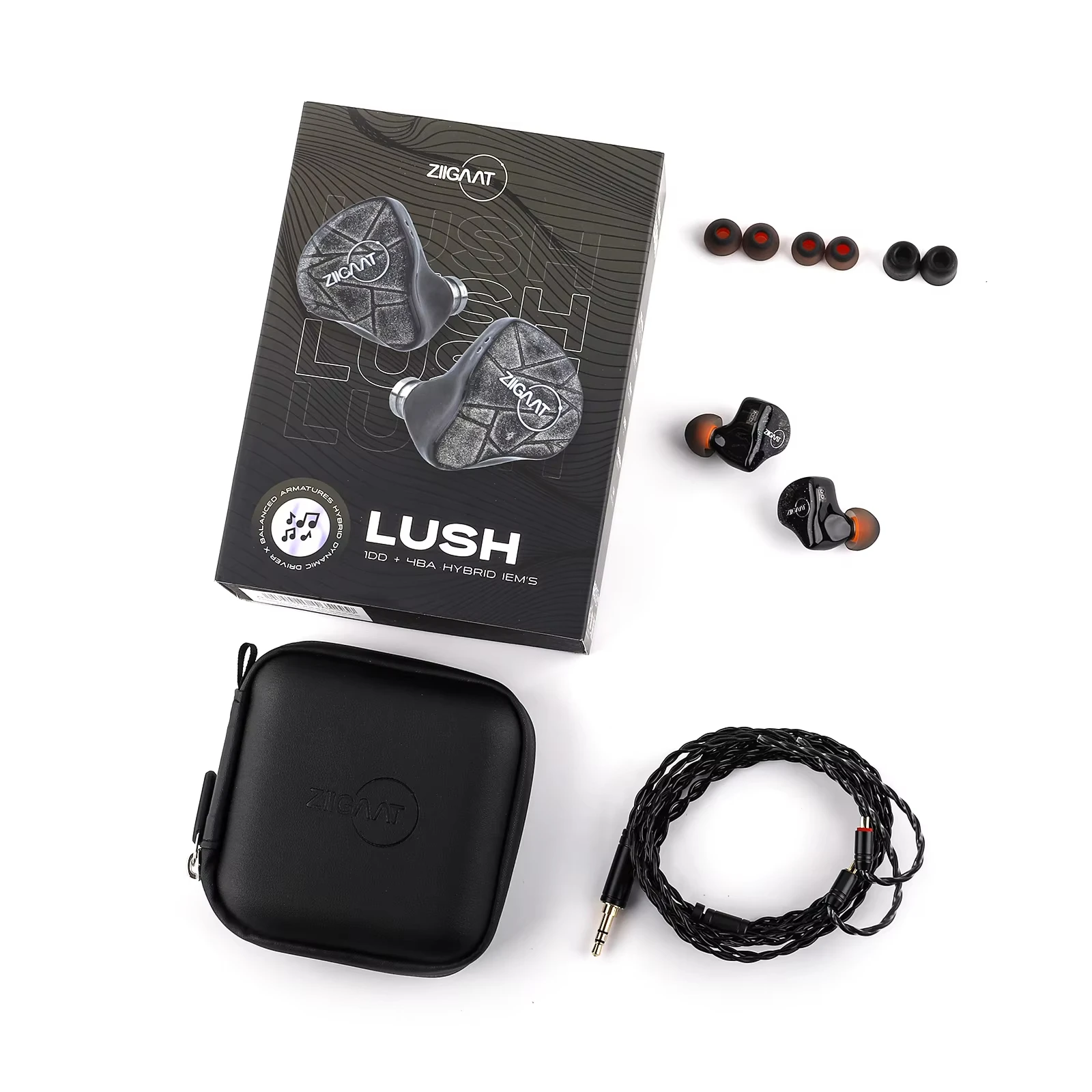 ZiiGaat Lush Studio 1DD+4BA ハイブリッド IEM 有線イヤホン