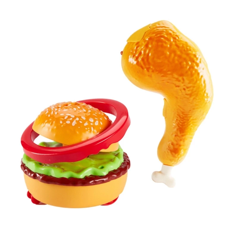 

Remote Control Toy Chicken Leg Music Light Rotating Light up Burger Interactive Toy Light up Musical Toy Model