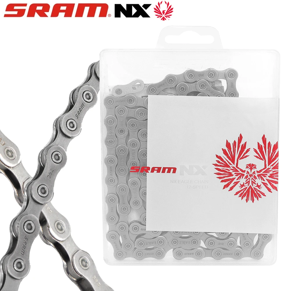 

SRAM NX Eagle Bike Chain 12 Speed MTB Road Bike 126 Links PowerLock Polished Solid Pin NX Chain Original Bicycle Parts