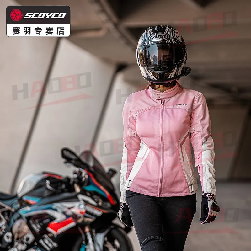 Scoyco Motorcycle Jacket Women Summer Mesh Breathable Machine Racing Suit Slim-fit Anti-fall Wear-resistant Off-road Jackets