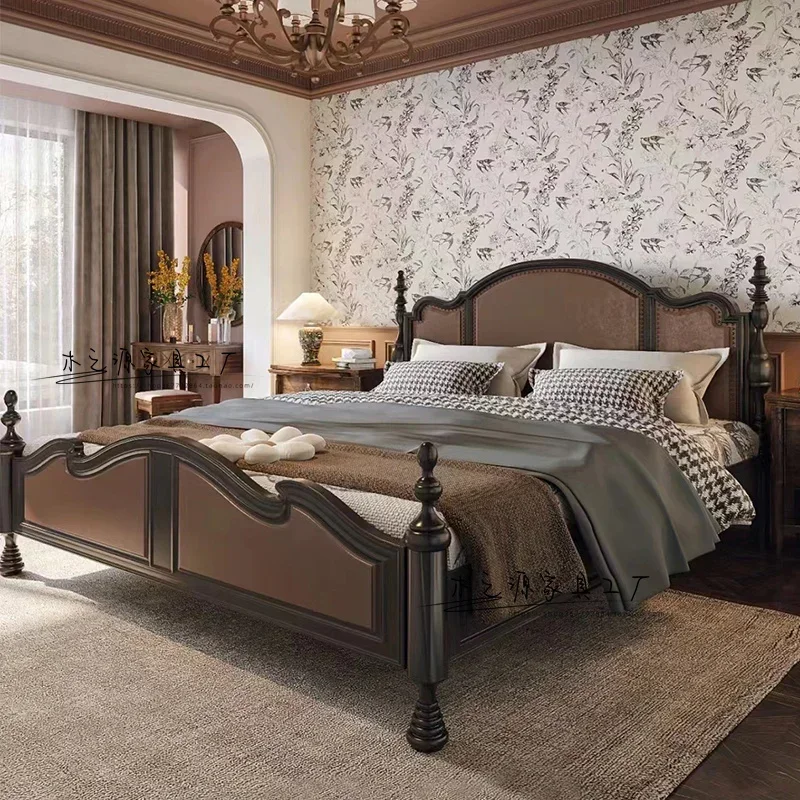 

Двуспальная кровать 150x200 см с декоративным каркасом, дизайн Queen/King Size, для 2 человек, мебель для спальни