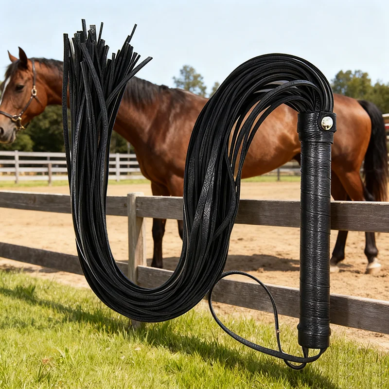 بو الجلود القواد سوط سباق ركوب الخيل المحاصيل حزب فلوجر الأصفاد اليد الملكة الأسود ركوب الخيل سوط المعدات #1