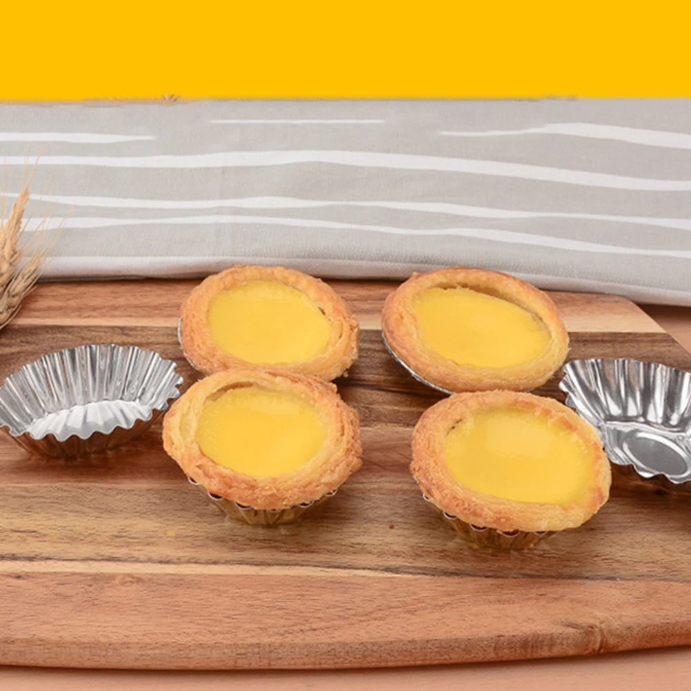 

6pcs Stainless Steel Chrysanthemum Tart Molds for Baking Egg Tarts Pies Cheesecakes Desserts Cupcakes Kitchen Tools Home Hotel