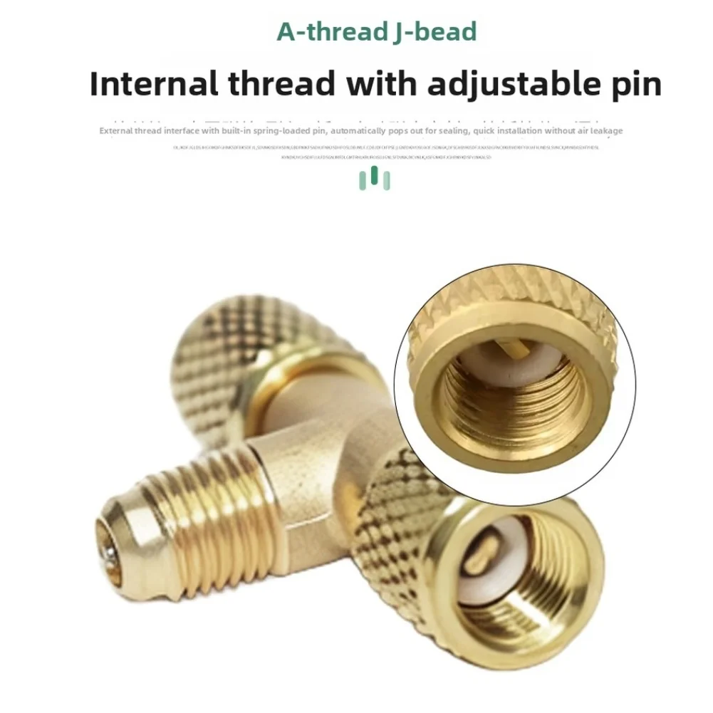 For Vacuum System Tee Connector in Copper with 1/4 UNF Thread for Gauge Installation and High Pressure Operation