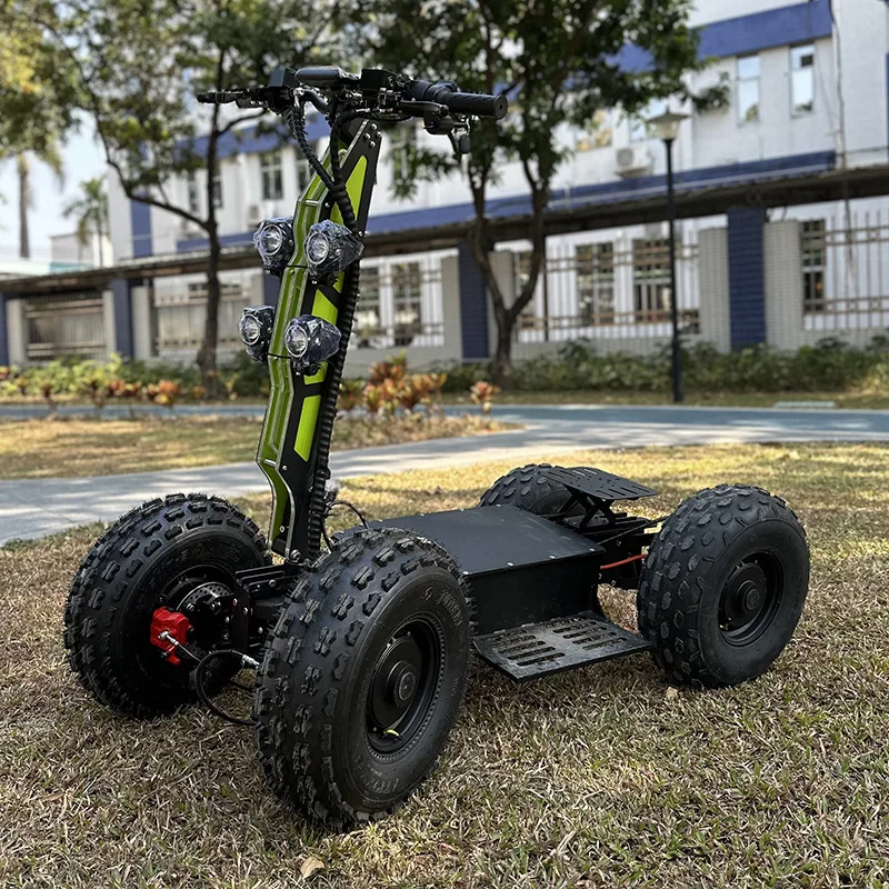 Four-wheel all-terrain off-road electric ATV four-wheel drive high-speed high-power big-foot bike is foldable