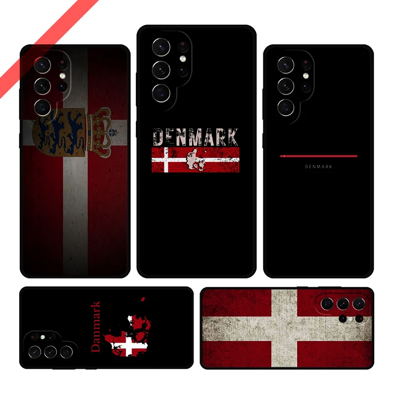 Denmark Flag Phone Case For Samsung Galaxy S20 FE S21 S10 S23 Plus S24 S22 Ultra Coque Note20 Note10 S9 S8 Cover Capa