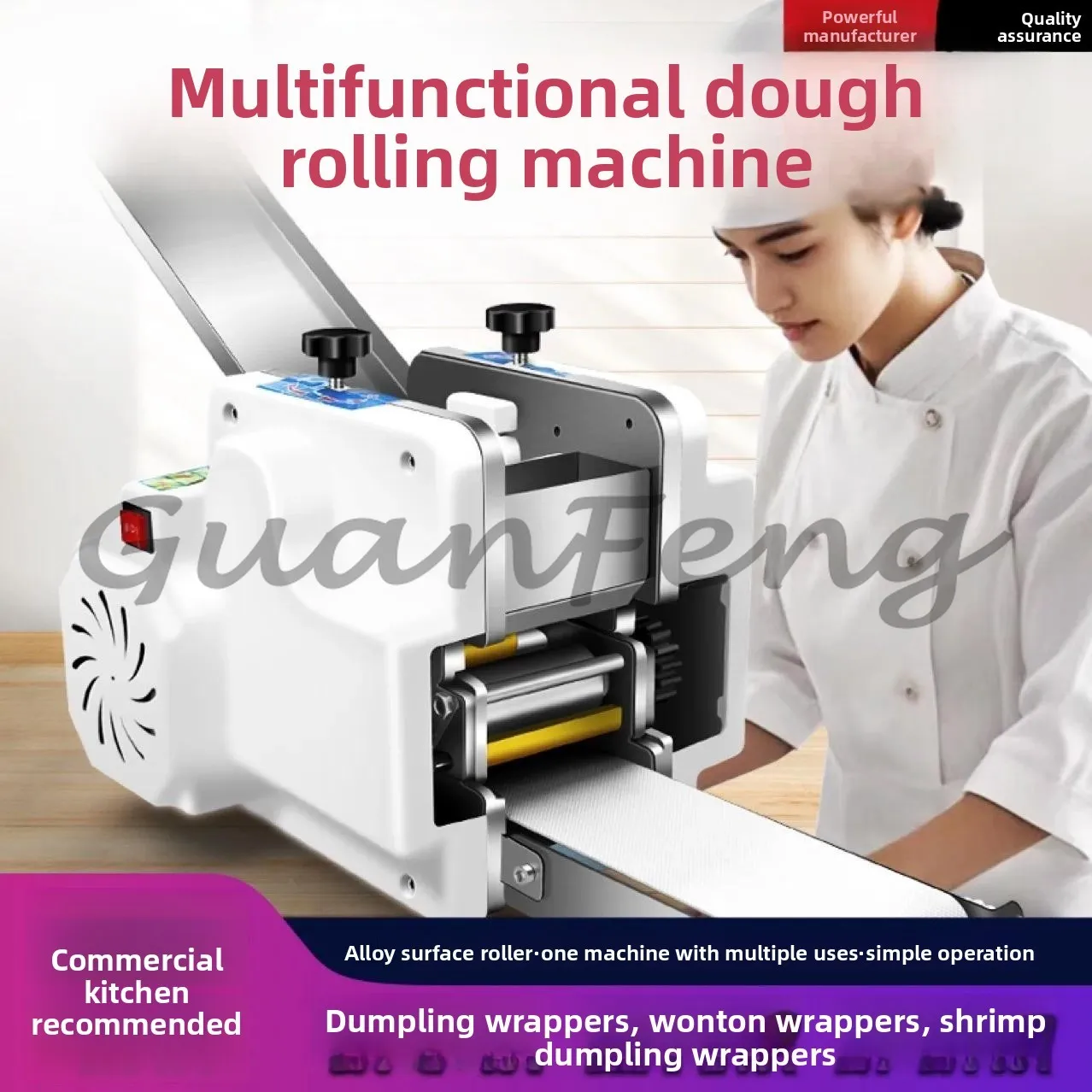 Fully Automatic Electric Wonton Dumpling Forming Machine, Desktop Integrated Unit with Noodle Press