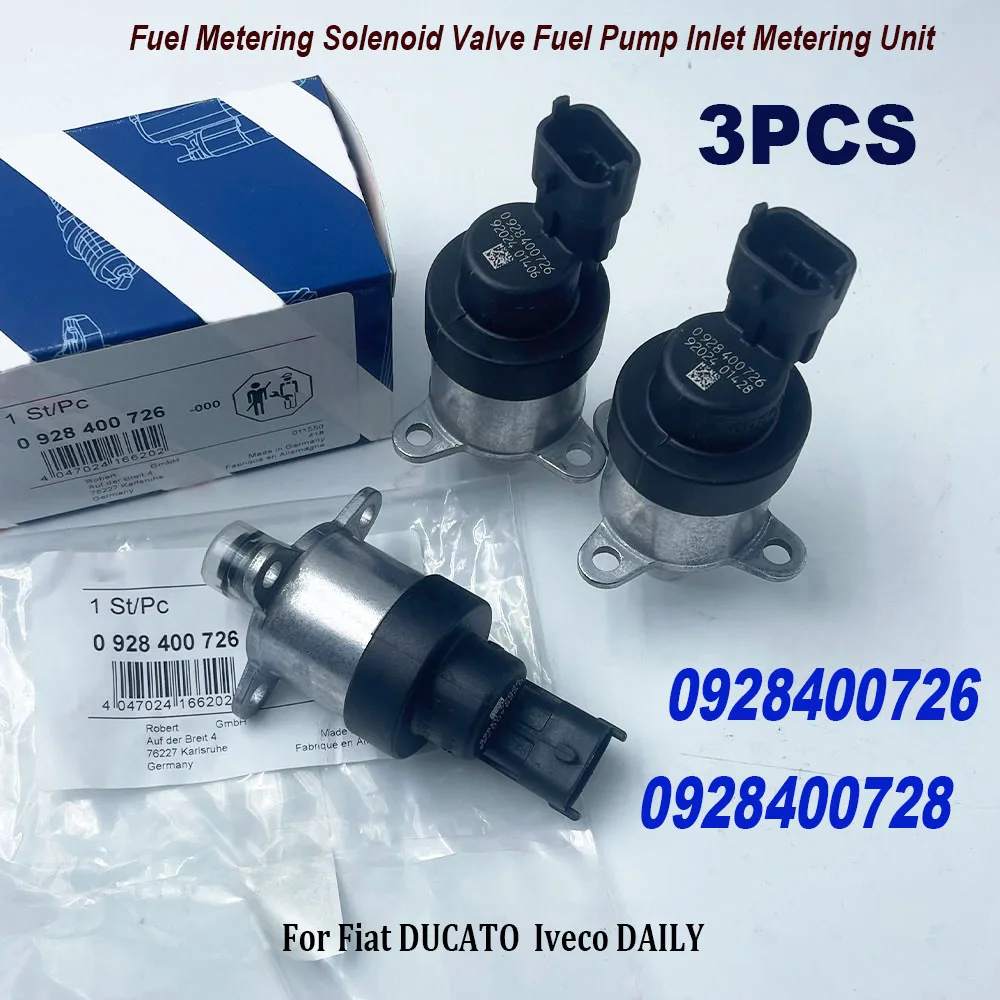 

3PCS 0928400726 0928400728 0928400619 Fuel Metering Solenoid Valve Fuel Pump 928400726 Inlet Metering Unit 71754810 For Ivecoo