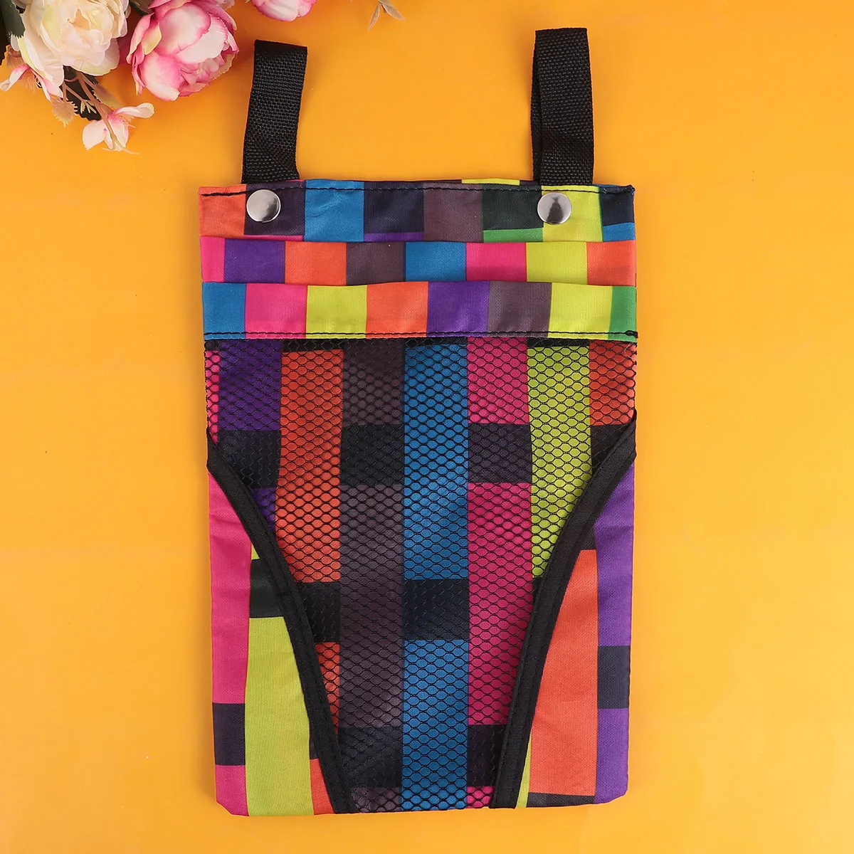 

2pcs Bicycle Hanging Bag Front Basket Storage Pouch For Electromobile Scooter Multi Pocket Snap Closure Washable Reusable