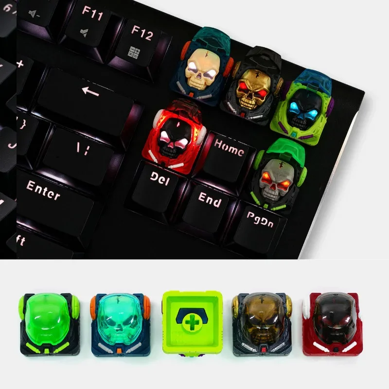 Imagem -04 - Hkp-astronskull r3 Teclado Mecânico Personalizado Resina Keycap para Cherry mx Teclado Gamer Personalizado Acessórios Presente