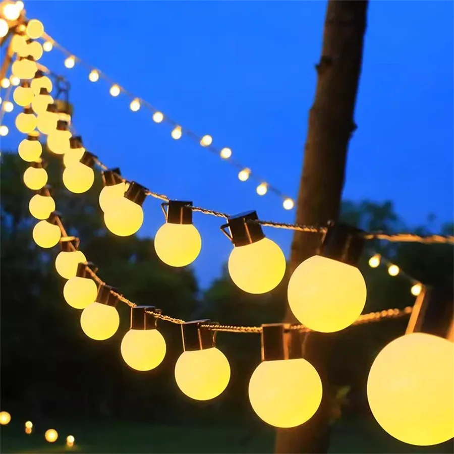 

Garden Patio LED G50 Globe String Light Outdoor Connectable Christmas Fairy Light Wedding Party Birthday Garland Light