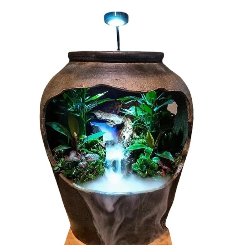 Mountain and water pottery pot landscaping plant home interior living room office desktop ornament small