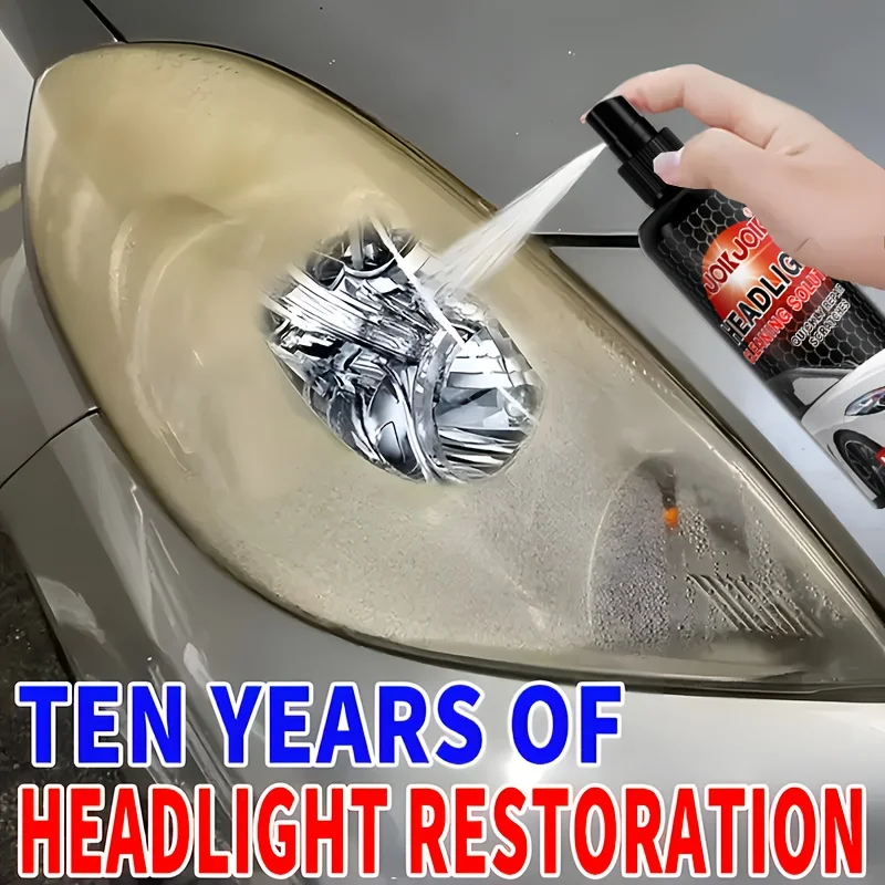 مجموعة ترميم المصابيح الأمامية للسيارة، محسن اللمعان السريع، يزيل الأكسدة والإصفرار، سهل الاستخدام، أداة تنظيف احترافية