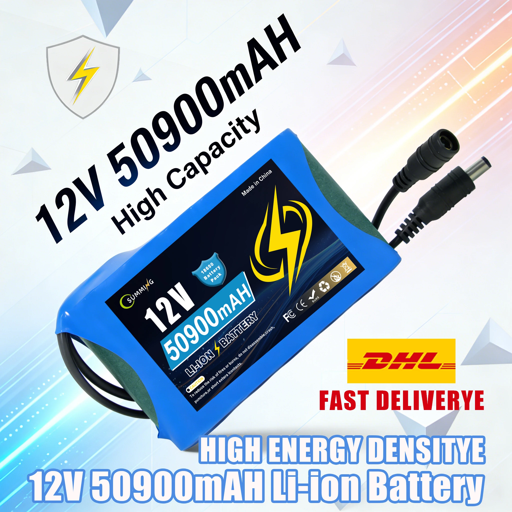 

Аккумулятор 12В 50900мАч глубокого разряда Аккумулятор 12.6В 50.9Ач, 100% новый, для троллингового мотора, накопителя солнечной энергии + Зарядное устройство