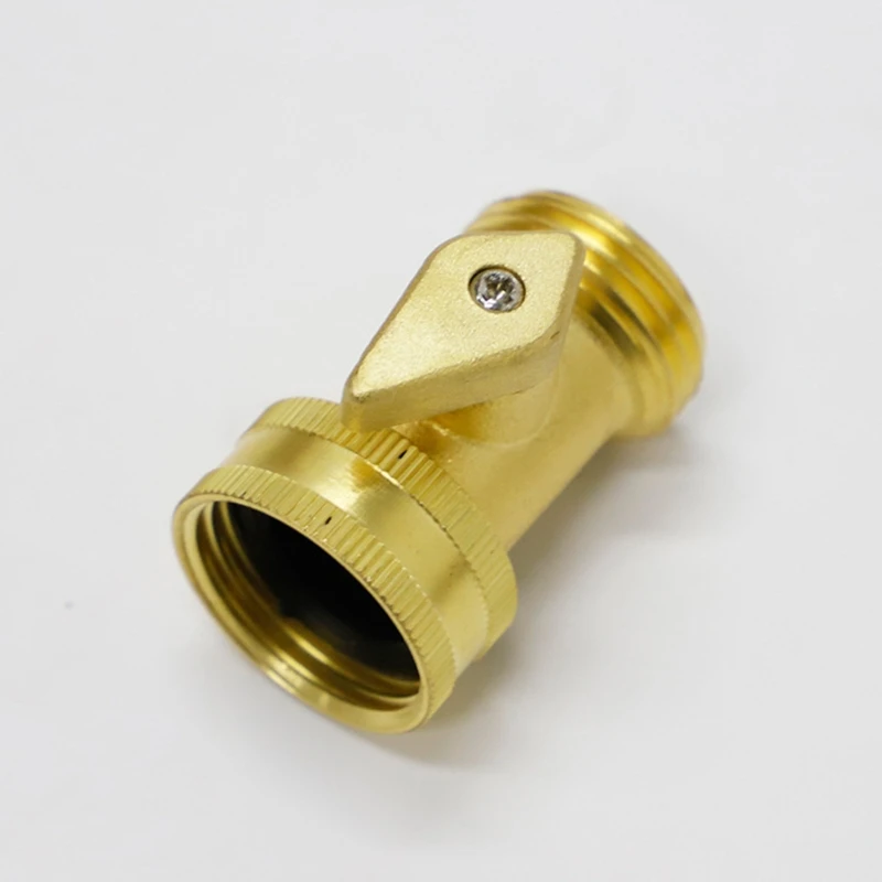 Shut Off Valve Garden Hose Connector with Switch Brass Material Part for Home Garden Yard Car Washing Watering A0KF