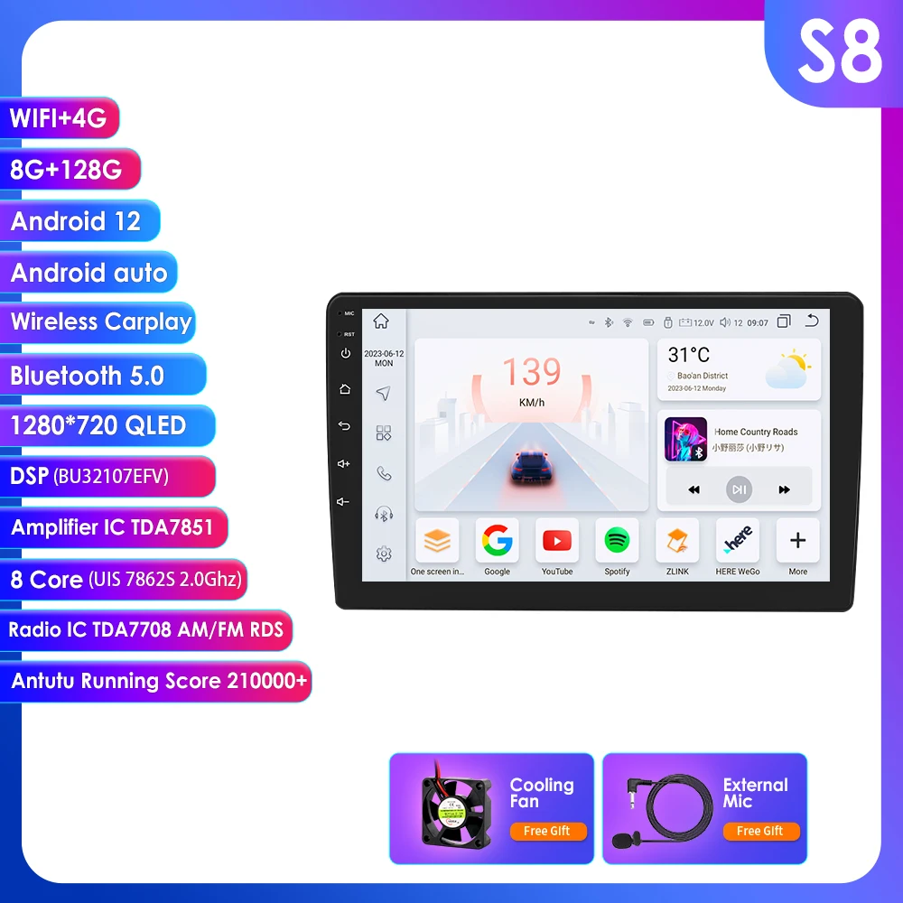 Hizpo 10,1 inch draadloze CarPlay Android Auto autoradio voor Jeep Wrangler Chrysler Compass 300C Dodge Multimedia draadloze Apple CarPlay slimme intelligente systemen IPS touchscreen stereo