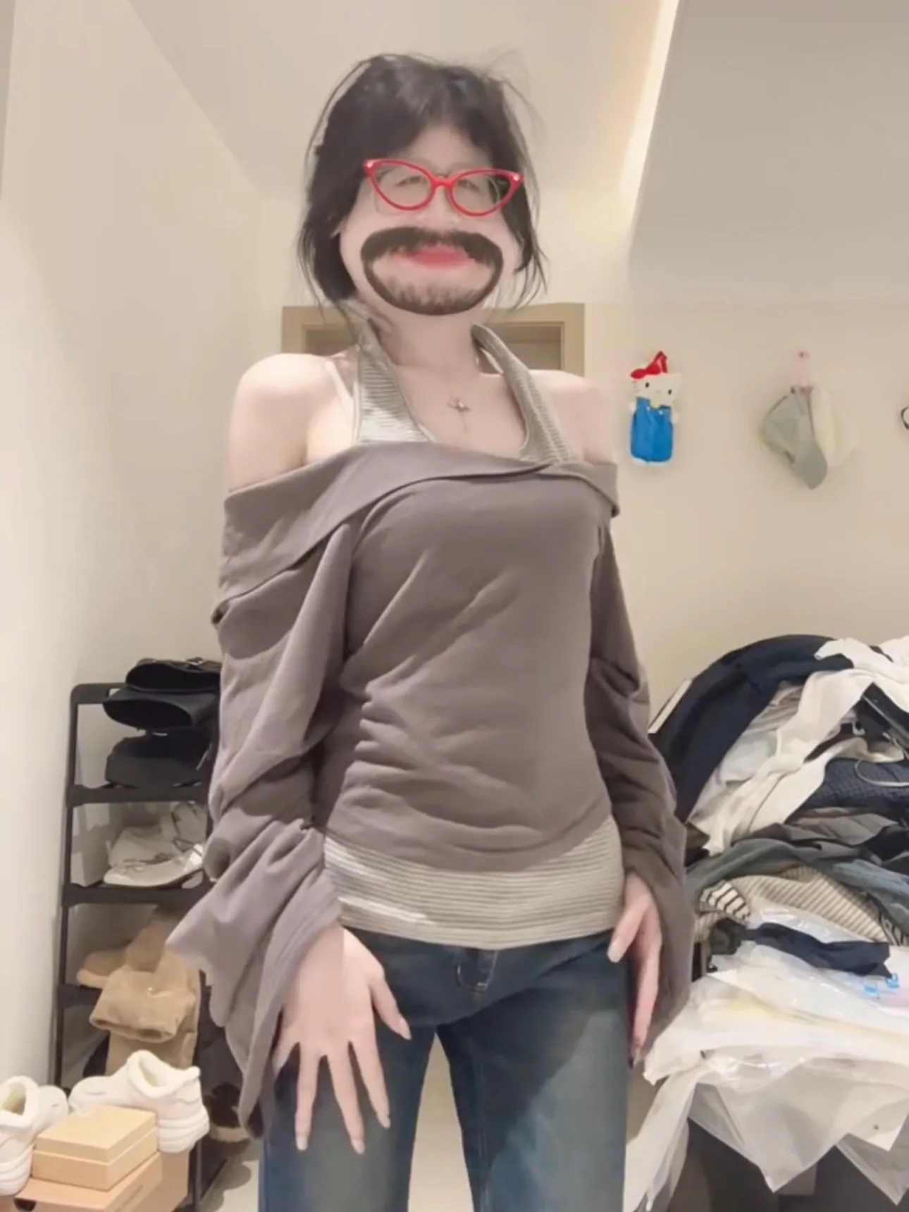 

Женская асимметричная футболка с одним рукавом и длинным рукавом, весенний топ-жилет для многослойных образов, хлопок/полиэстер