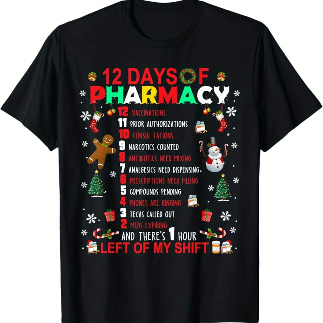 Men's 100% Cotton Large Size Short-sleeved T-shirt, Tshirt for Boys and Girl, Tshirts Oversized, Christmas Plus Size T Shirts