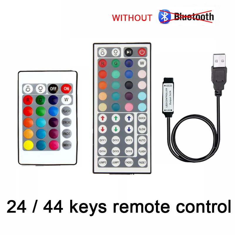 5V LED Strip USB Bluetooth 3 24 44 Keys RGB Controller IR Remote Control Dimmer for 5050 2835 RGB LED Strip Light TV Backlight