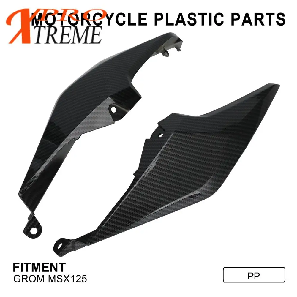 Motorcycle Accessories Rear Tail Panel For HONDA Grom MSX125 MSX 125 Dirt Bike Plastic Parts Fairing Cover Carbon Fiber Pattern