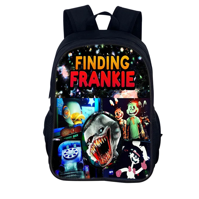 F-Finding Frankie Boys and Girls School Bag Large Capacity Cartoon Backpack Children's Bag Durable Soft Mochila Children's Gift