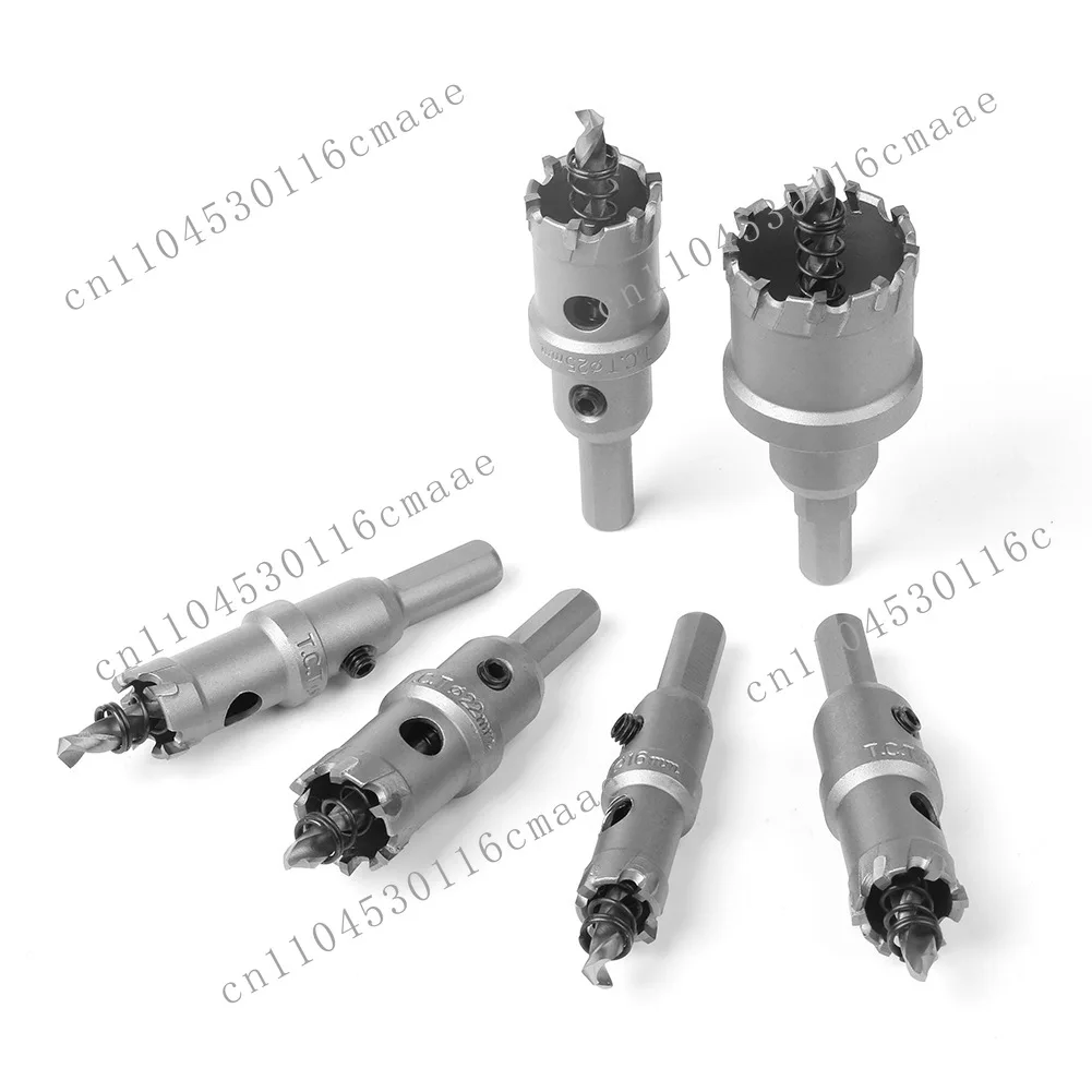 10Mm Triangular Shank 12mm-70mm TCT Carbide Hole Saw 5A Alloy Hole Opener Premium Stainless Steel Bit