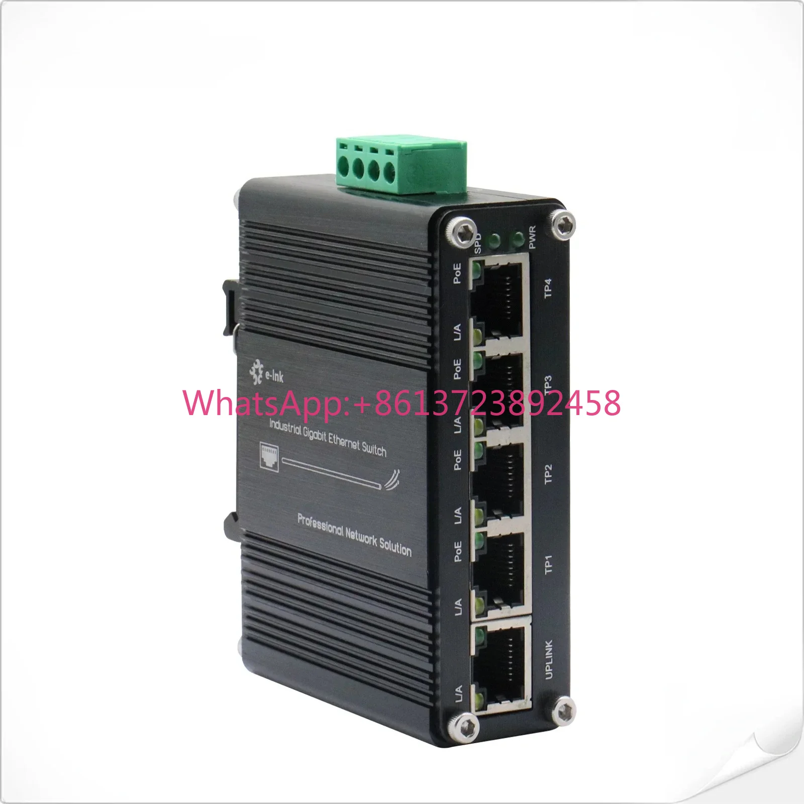 5-Port Industrial Gigabit Ethernet 1000m RJ45 VLAN PoE Switch DIN Rail IP40 Wide Temperature for Harsh Environment in Stock