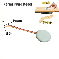 2pcs Sweep Dimmer Sensor Penetrating Switch Wood Panel Touch Switch LED Dimmable Touch Sensing Hidden or Cabinet Light Strip