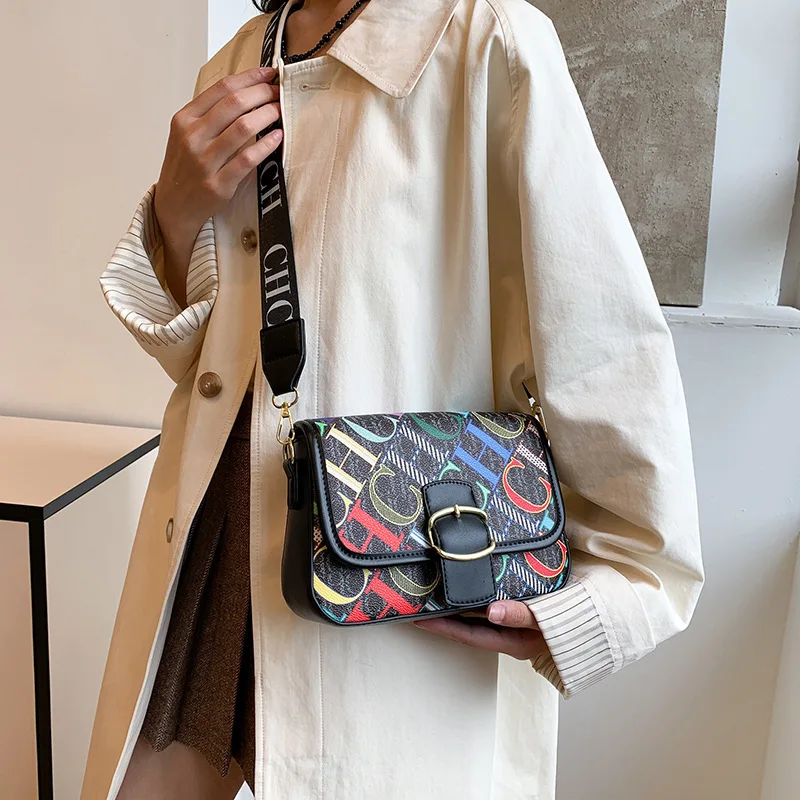 

2026 Autumn Summer New Color Block Square Bag, Adjustable Wide Strap Shoulder Bag, Fashion Casual Purse for Women